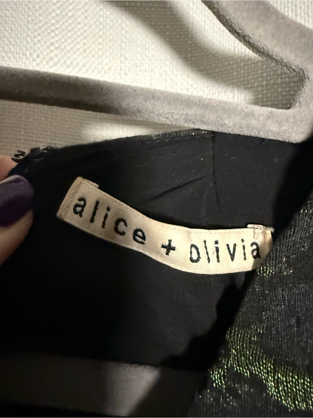 Alice + Olivia Black and Olive Green Jacquard Cheetah Sleeveless Sheath Dress XS - Picture 3 of 8